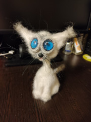 Сиамский лунный кот по МК Светланы Перцевой