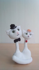 Это моя первая игрушка &quot;Котопарочка&quot;))). С нее и началась моя любовь к амигуруми. автора, к сожалению, не помню((( описание брала на предыдущем форуме Амигуруми.