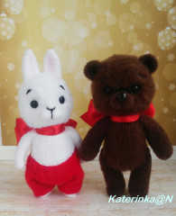 Зайка и Мишка (кзе) (5).jpg (177.41 КБ) 13015 просмотров #вяжем любимчиков