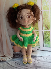 IMG_20220414_214900.jpg (197.68 КБ) 4803 просмотра В начале осени связала такую девочку, ростом она получилась для меня огромного, более 40 см, на проволочном каркасе, одежда снимается