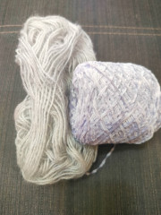 Велюр тот же, серый меланж, какая-то ангора