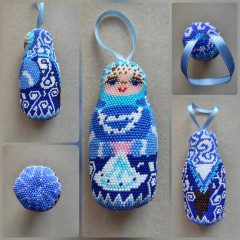 P6Fv6lr20D4.jpg (208.91 КБ) 12532 просмотра Снегурочка к новому году, вязаная с бисером