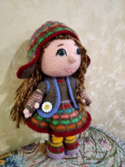 Кукла Растаманка. Вот что значит "бесплатное описание" в интернете... Описание не полное, отрывочное, не просчитано. В итоге, каждую деталь приходилось додумывать самой.